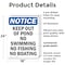 Signmission Keep Out Of Pond No Swimming No OSHA Notice Sign, Plastic, 18in W x 24in L, 2PK OS-2PACK-NS-P-1824-V-13851 - alternate 4